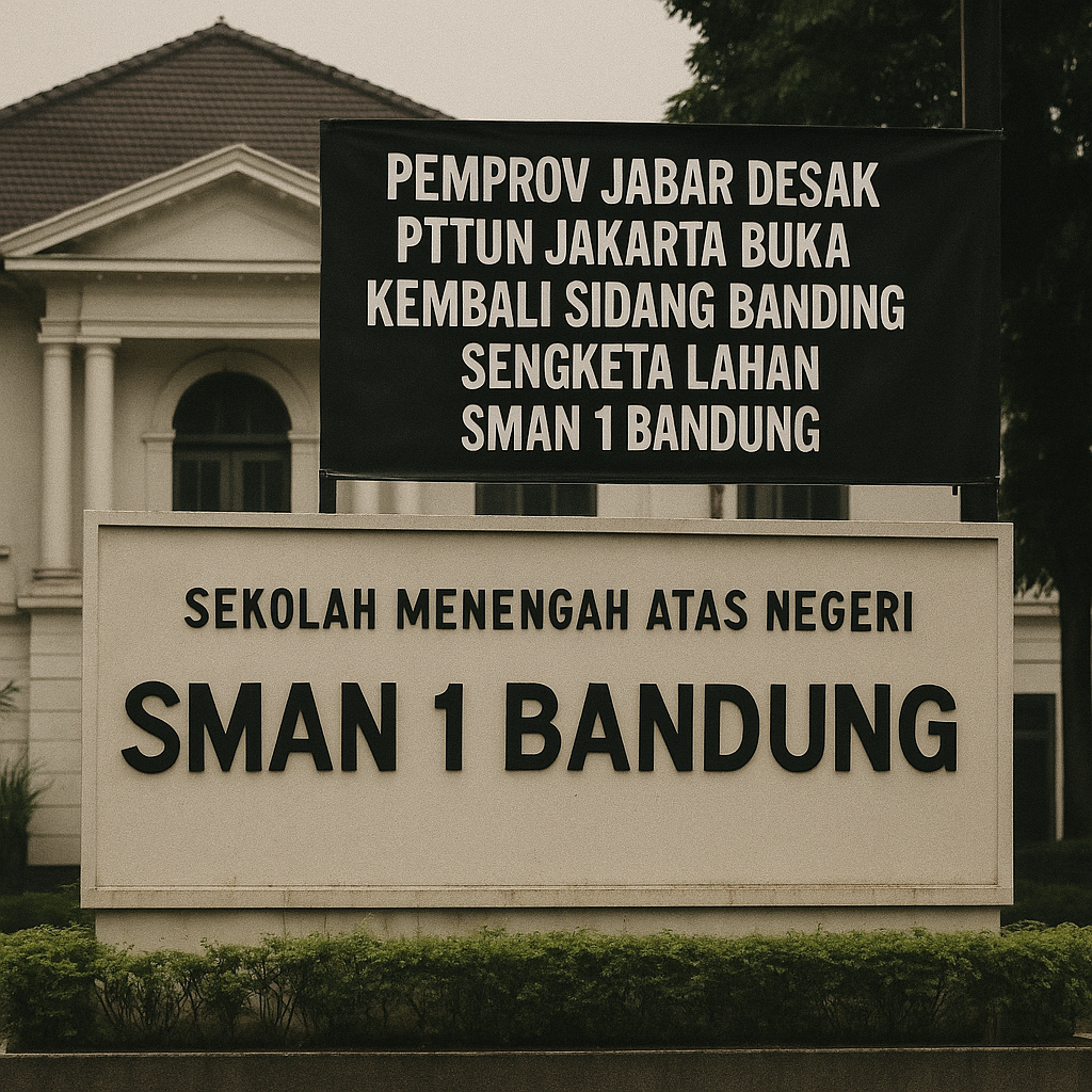 Pemprov Jabar Desak PTTUN Jakarta Buka Kembali Sidang Banding Sengketa Lahan SMAN 1 Bandung