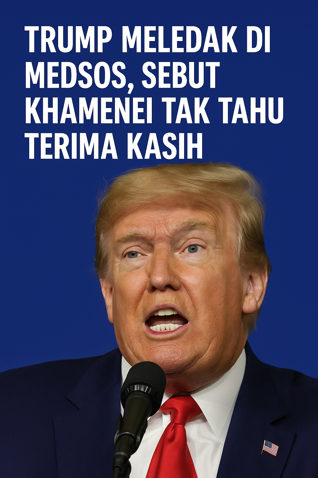 Trump Meledak di Medsos, Sebut Khamenei Tak Tahu Terima Kasih