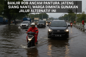 Banjir Rob Ancam Pantura Jateng Siang Nanti, Warga Diminta Gunakan Jalur Alternatif Ini