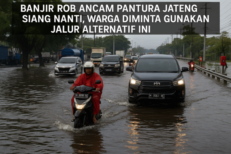 Banjir Rob Ancam Pantura Jateng Siang Nanti, Warga Diminta Gunakan Jalur Alternatif Ini
