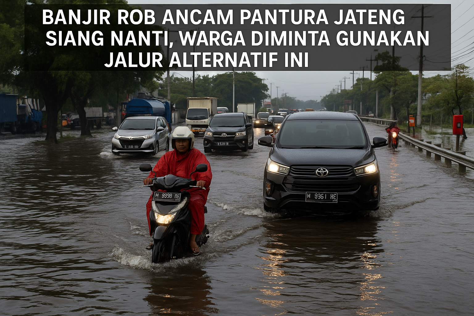 Banjir Rob Ancam Pantura Jateng Siang Nanti, Warga Diminta Gunakan Jalur Alternatif Ini