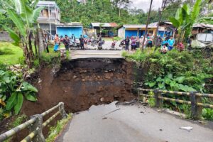 Dua Hari Diguyur Hujan Lebat, Jembatan Antarkecamatan di Lumajang Putus Total